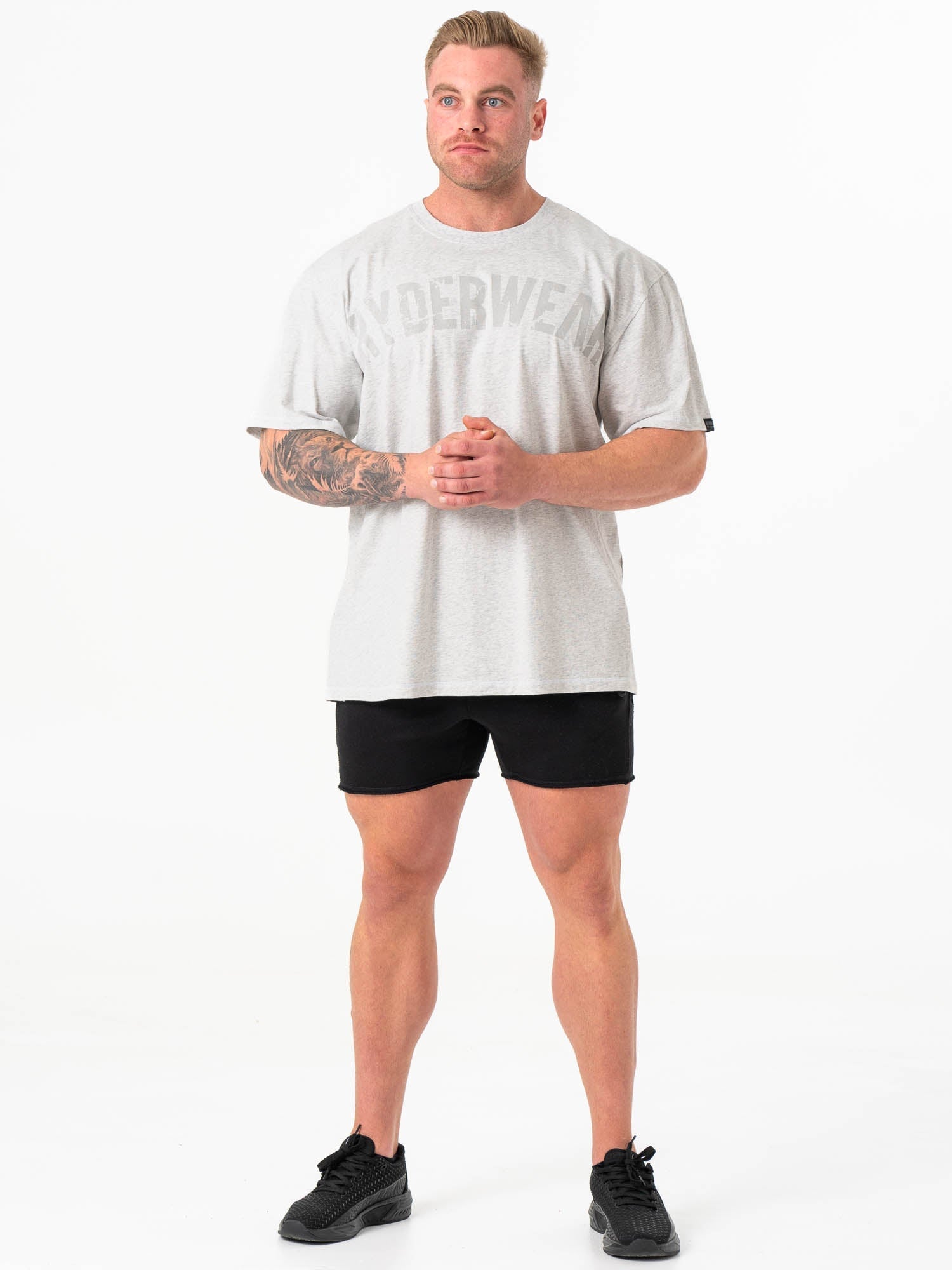 Force Oversized T-Shirt for Men & Women - Chalk Grey Marl | Comfortable Streetwear & Casual Wear for Everyday Outfits