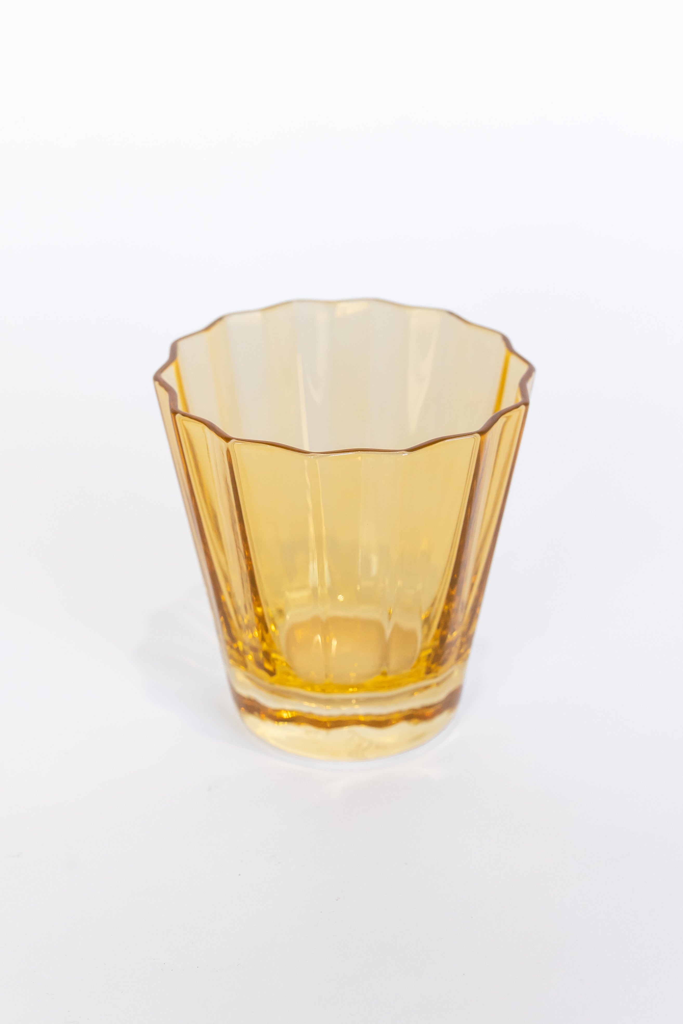 Estelle Colored Sunday Lowball Glasses - Set of 2 (Yellow) | Elegant Cocktail & Whiskey Drinking Glasses for Home Bar, Parties & Gifts