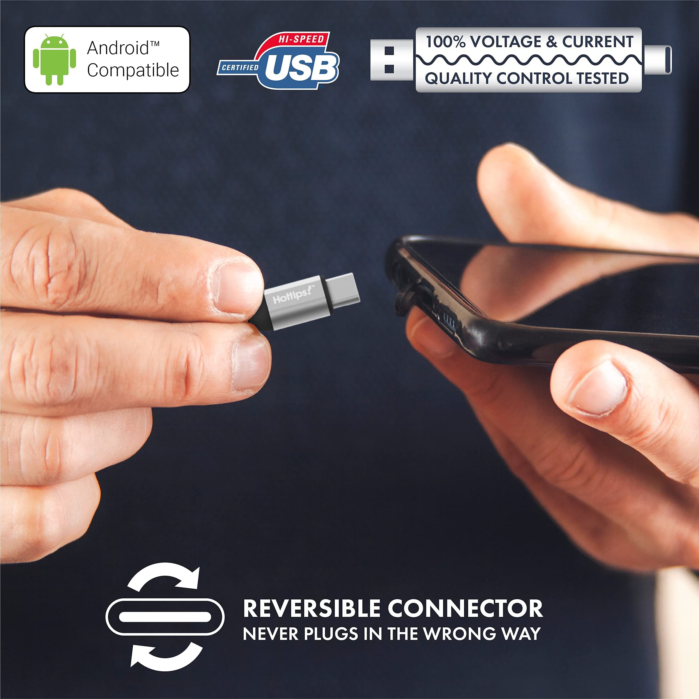4ft USB C Cable 2-Pack - Durable Aramid Fiber Braided Fast Charging Cord (3A) - Compatible with Samsung Galaxy, Note, Pixel, LG, Nintendo Switch & PS5 Controller - Perfect for Home, Office & Travel Charging