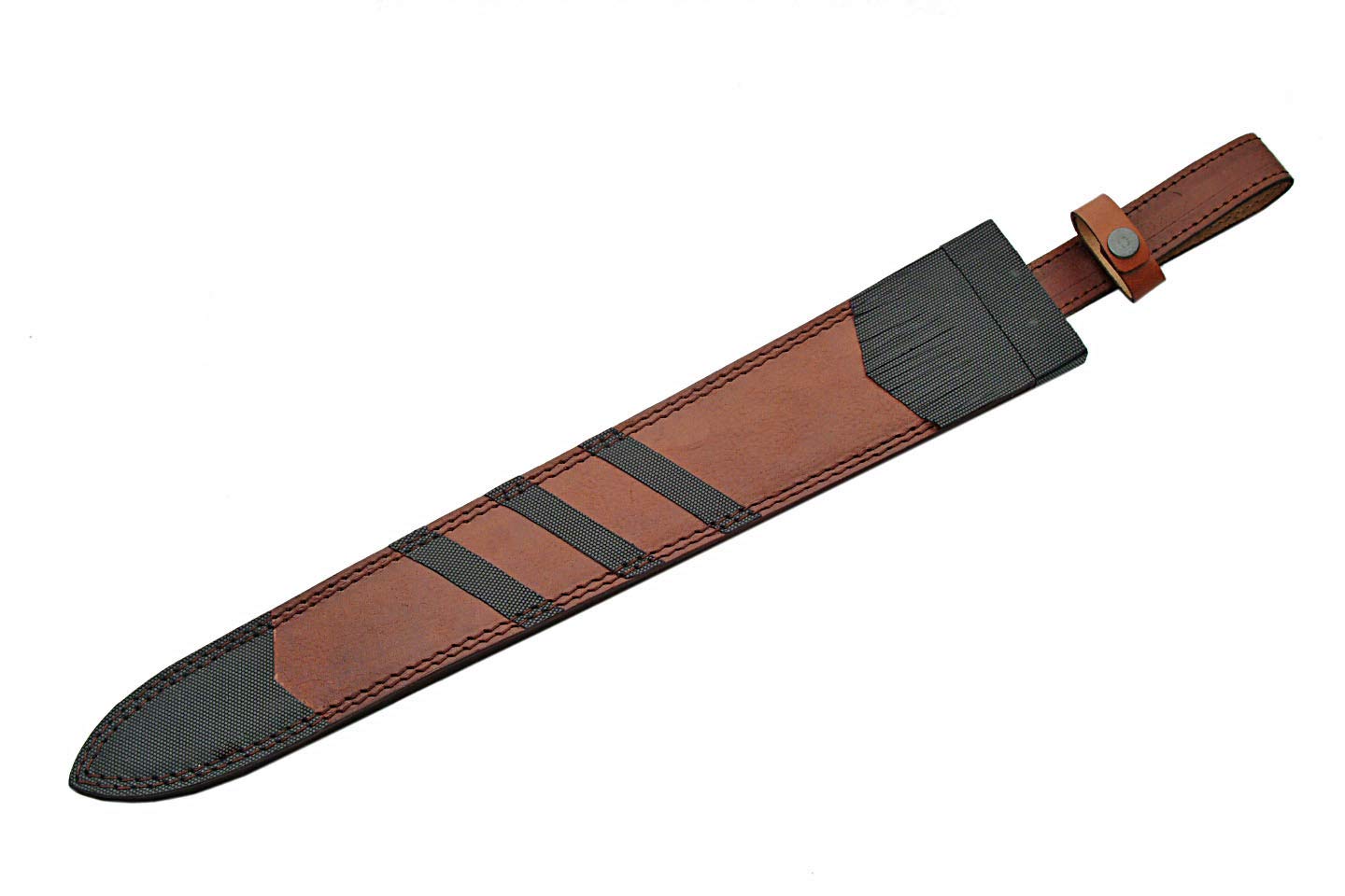 Damascus Steel Sword with Bone Handle - Handcrafted Black Blade for Collectors, Cosplay, and Medieval Reenactment