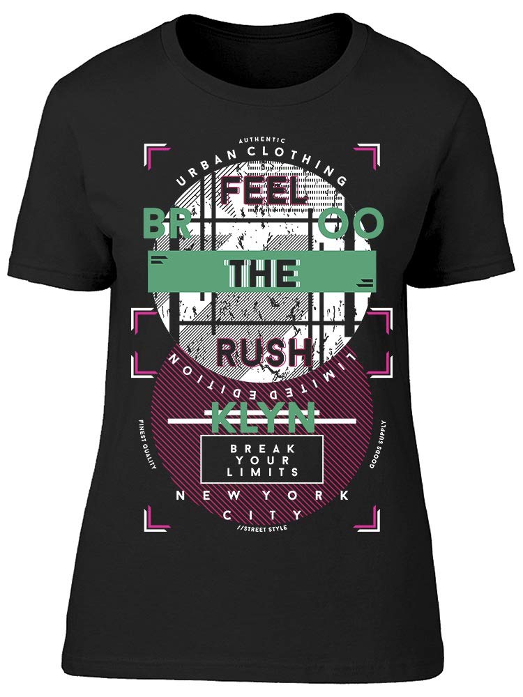 Smartprints Feel The Rush Graphic Tee for Women | Trendy Short Sleeve Casual T-Shirt | Perfect for Streetwear, Gym, and Everyday Outfits