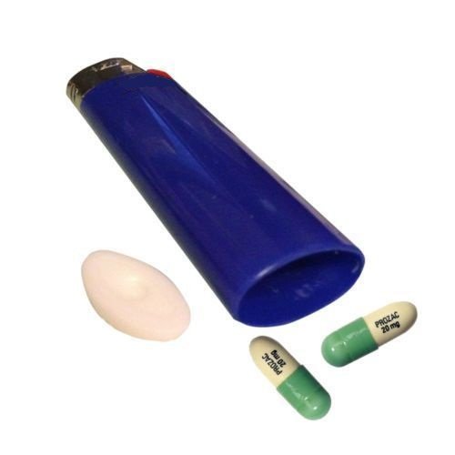 Stash-n-Sight Blue Secret Stash Lighter - Discreet Hidden Compartment for Cash, Keys & Valuables - Perfect for Travel, Camping & Outdoor Adventures