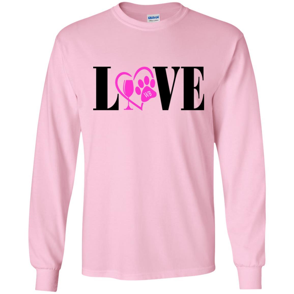 WineyBitches.co LS Ultra Cotton T-Shirt for Women | Soft Comfortable Long Sleeve Tee | Perfect for Casual Wear, Lounge & Everyday Outfits
