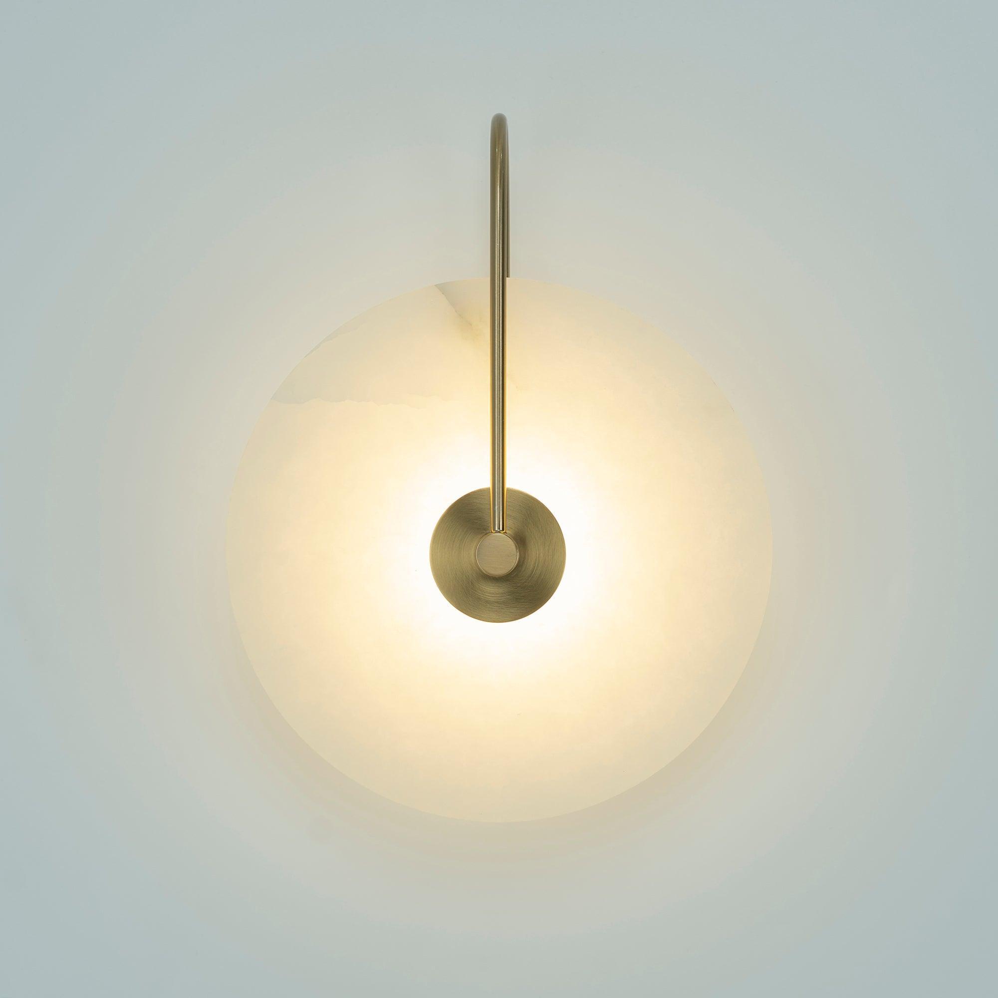 Modern Alabaster LED Wall Lamp - Energy Efficient Dimmable Light Fixture for Bedroom, Living Room & Hallway Decor