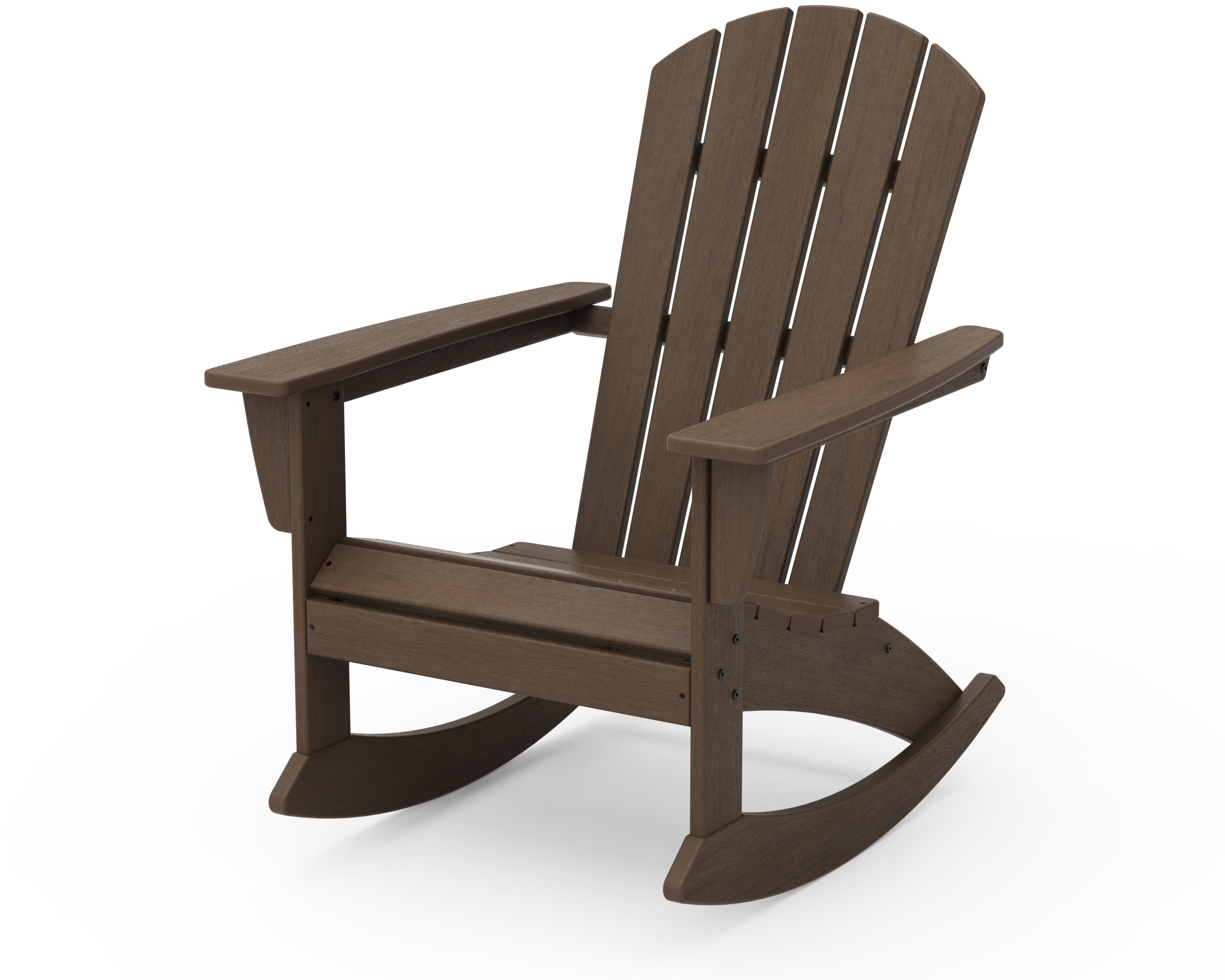 POLYWOOD Nautical Adirondack Rocking Chair - All-Weather Outdoor Rocking Chair for Patio, Deck, Garden & Beach - Durable & Comfortable Furniture