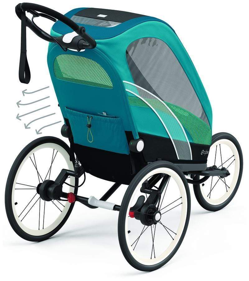 Cybex ZENO Multisport Stroller & Bike Trailer - Lightweight All-Terrain Baby Jogger for Running, Biking & Hiking - Perfect for Active Families & Outdoor Adventures