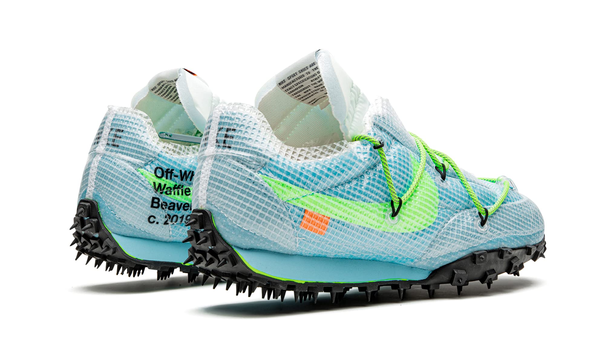 Nike Women's Waffle Racer SP CD8180 Off-White & Vivid Sky Running Shoes - Size 10W - Lightweight Comfort for Jogging, Gym & Casual Wear
