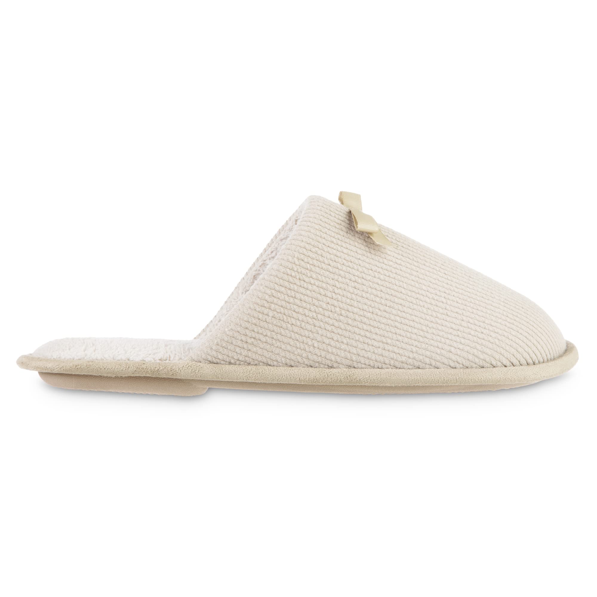 Isotoner Women's Waffle Knit Clog Slippers - Soft & Cozy House Shoes for Indoor Comfort, Perfect for Relaxing at Home, Lounging & Cold Weather Wear