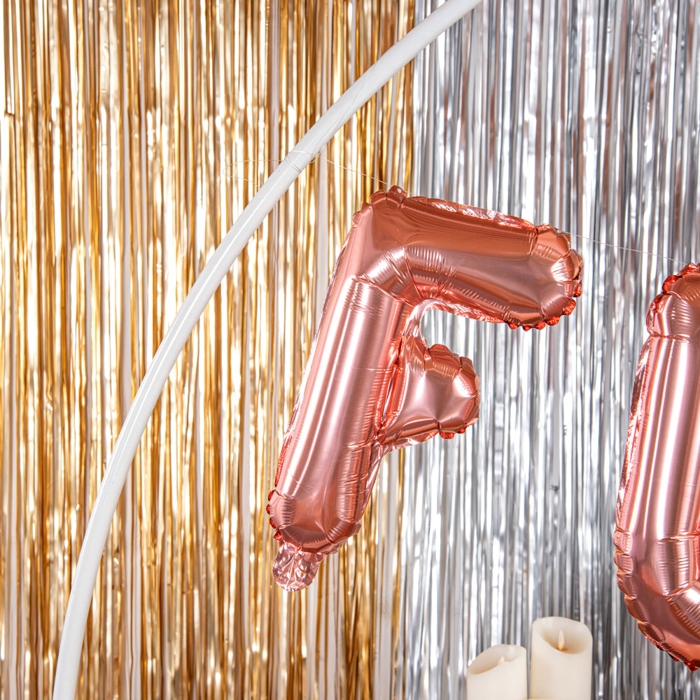 Balloonify Rose Gold Mylar Letter F Balloon - 16 Inch Large Foil Alphabet Balloon for Birthday Party Decorations, Wedding, Anniversary, Baby Shower & Special Events (1 Count)