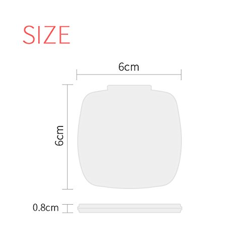 Peking Opera Culture Silhouette Pattern Square Compact Makeup Mirror - Portable Cute Small Hand Mirror Gift for Women, Travel, Purse & Makeup Touch Ups