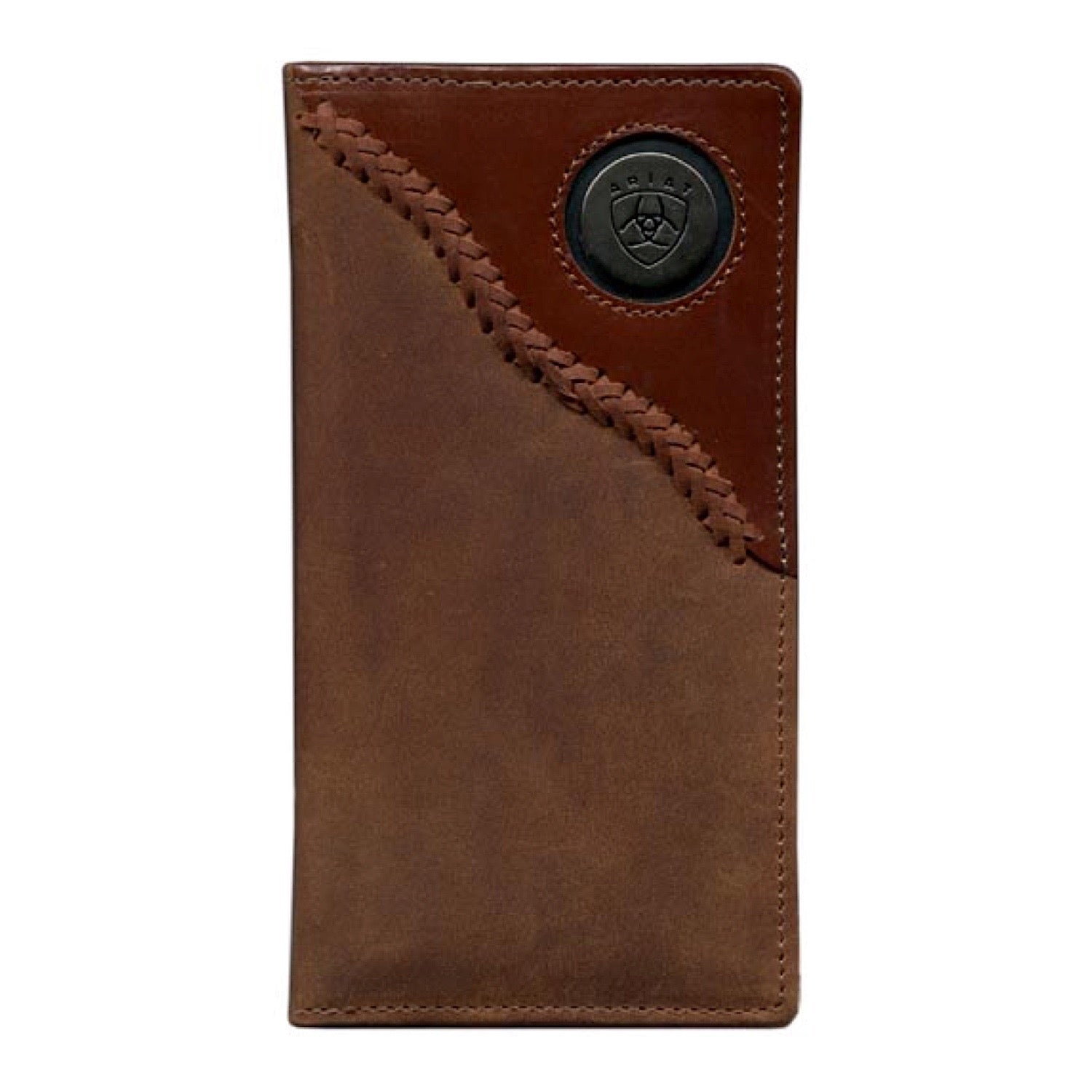 ARIAT Rodeo Wallet for Men - Genuine Leather Cowboy Bifold Wallet with ID Window (Model WLT1113A) - Perfect for Western Riders, Cowboys and Country Lifestyle