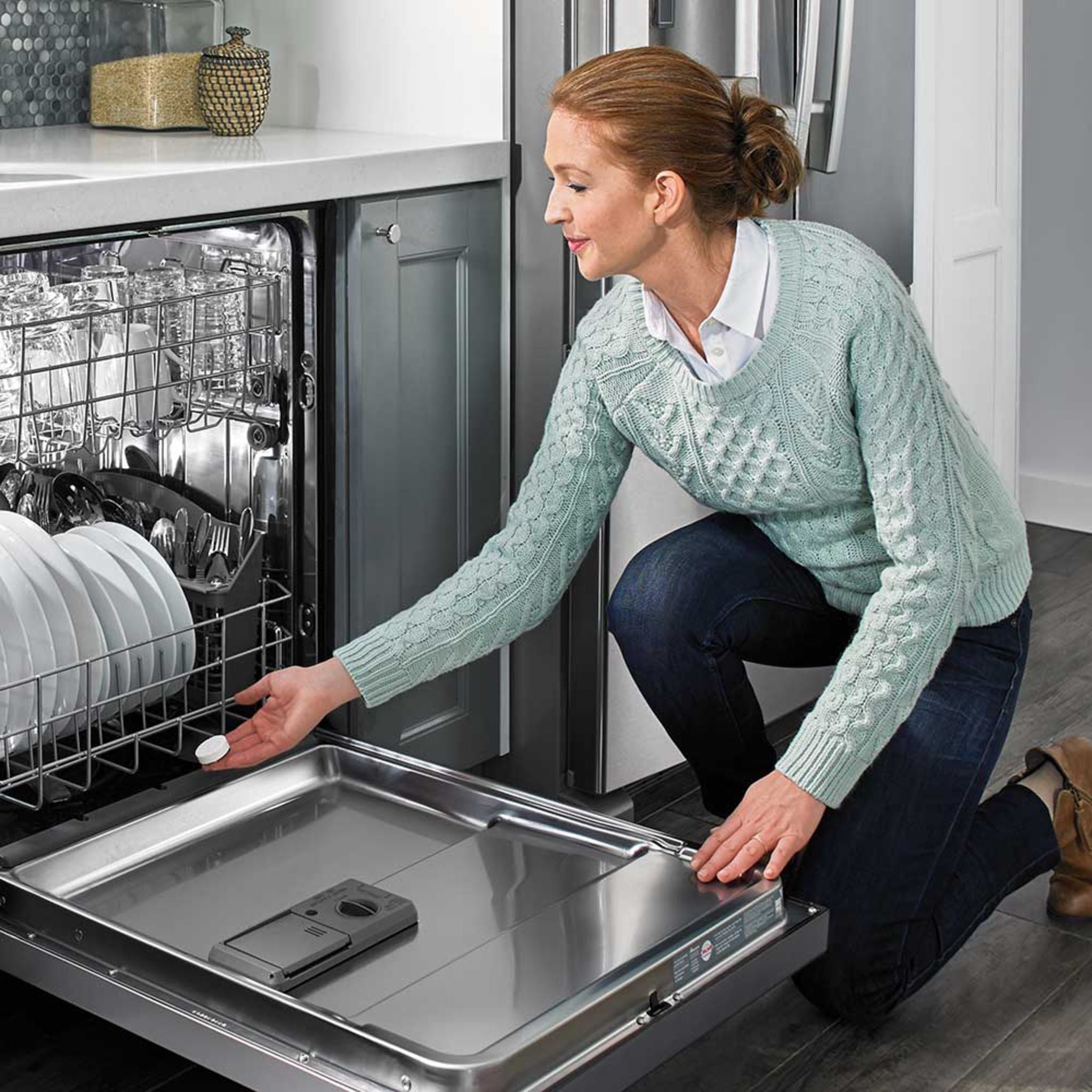 Whirlpool Affresh Dishwasher Cleaner (W10288149B) - 6 Tablets, Deep Cleans & Deodorizes - For All Dishwasher Brands - Use Monthly for Fresh, Spotless Dishes