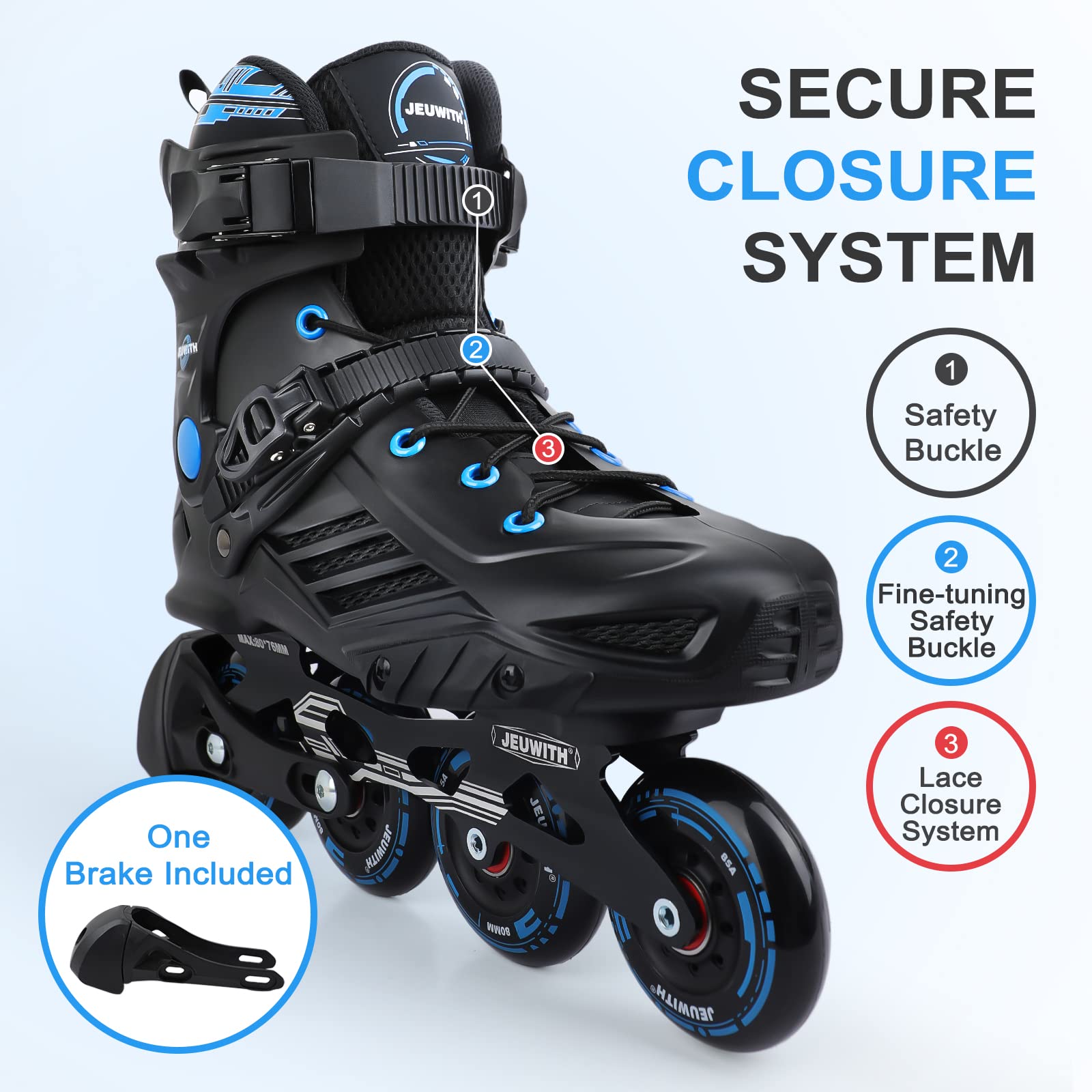 Professional Unisex Inline Skates for Adults - Outdoor Street Roller Blades for Women & Men - Perfect for Fitness, Skating & Urban Commuting