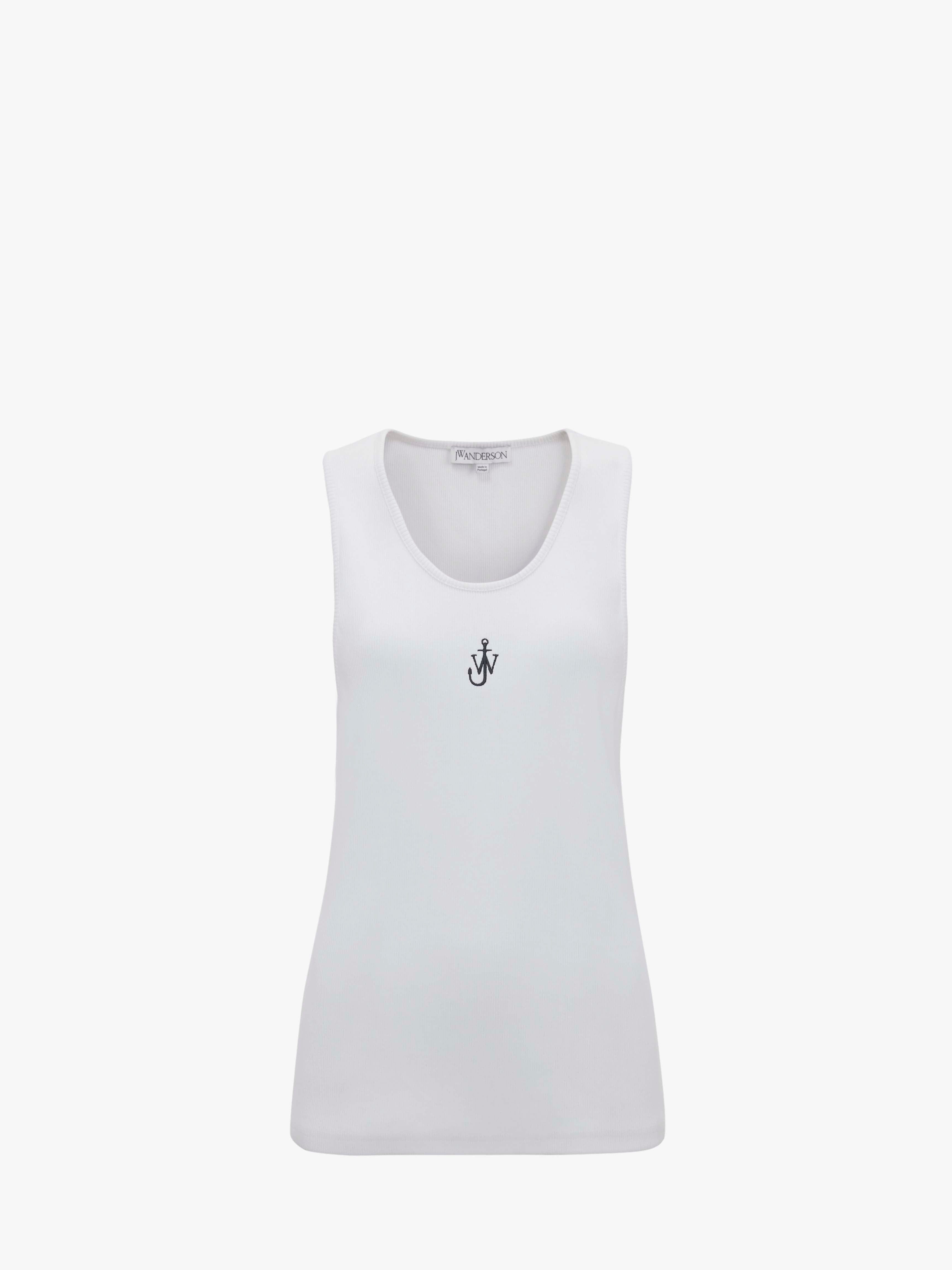Anchor Logo Embroidered Tank Top for Women - Breathable & Comfortable Summer Casual Wear - Perfect for Beach, Gym, and Everyday Outfits