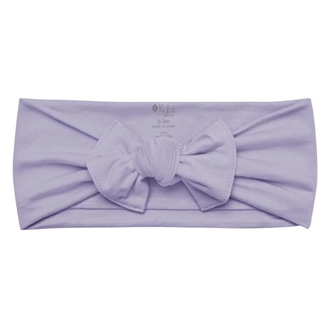 Kyte Baby Bow in Taro - Soft Organic Cotton Hair Accessory for Infants & Toddlers - Perfect for Special Occasions, Photo Shoots & Everyday Style