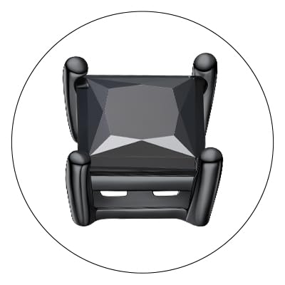 Princess-Ruthenium-Black Moissanite