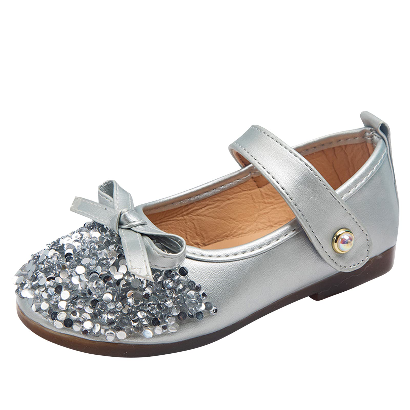 Sparkly Crystal Baby Girl Sandals with Bow - Perfect for Weddings & Summer Play