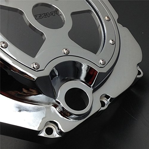 Kawasaki ZX14R ZZR1400 2006-2013 Motorcycle Engine Clutch Cover - Chrome Right Side See Through Design | Perfect for Custom Bike Builds & Showcase Engines
