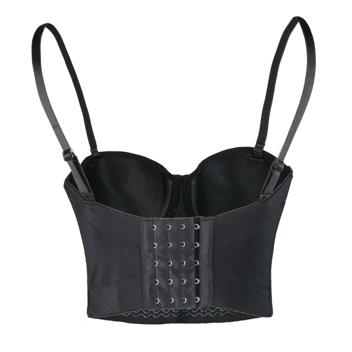 ELLACCI Women's Rhinestone Bustier Crop Top - Sexy Glitter Corset Bra for Club, Party & Night Out (Purple) | Perfect for Bachelorette, Date Night & Special Occasions
