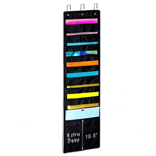 12x12 Hanging Organizer with Deep Pockets - Vinyl Storage for Cardstock, Scrapbook & Craft Paper - Includes 3 Door Hooks - Perfect for Craft Rooms, Offices & Home Organization