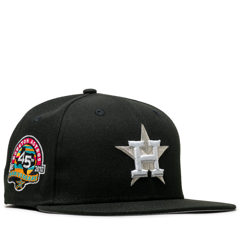 New Era x Politics Houston Astros 59FIFTY Fitted Cap - Official MLB Black Snapback Hat for Baseball Fans & Streetwear Style