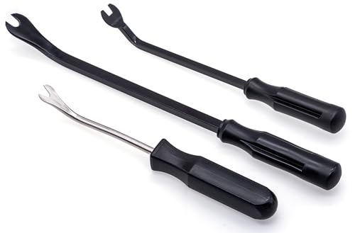 Black - 3 Pcs Auto Fastener Remover Tools