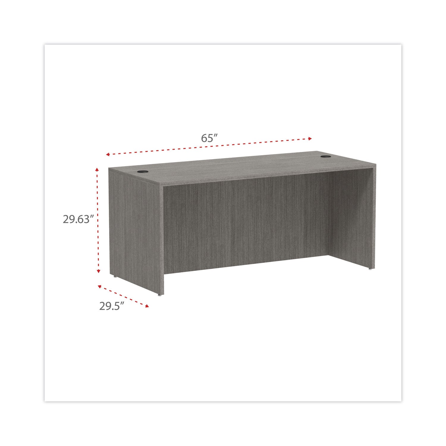 Alera Valencia Series Straight Front Office Desk Shell - 65