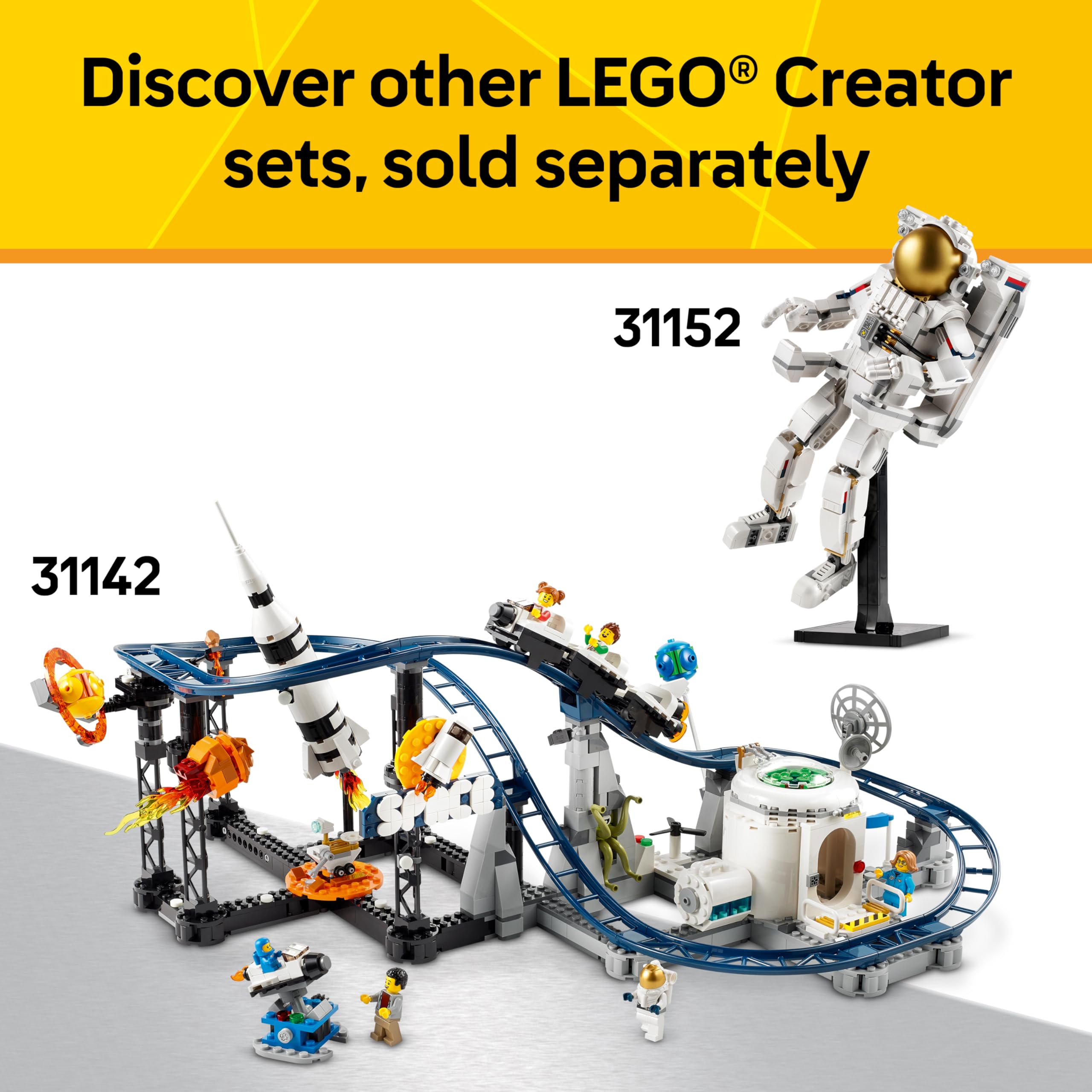 LEGO Creator 3-in-1 Space Robot Building Kit - Transformable Robot, Spaceship & Robot Dog STEM Toy for Kids Ages 8+ | Creative Play, Birthday Gifts & Educational Fun for Boys & Girls | Perfect for Space-Themed Parties & STEM Learning Activities