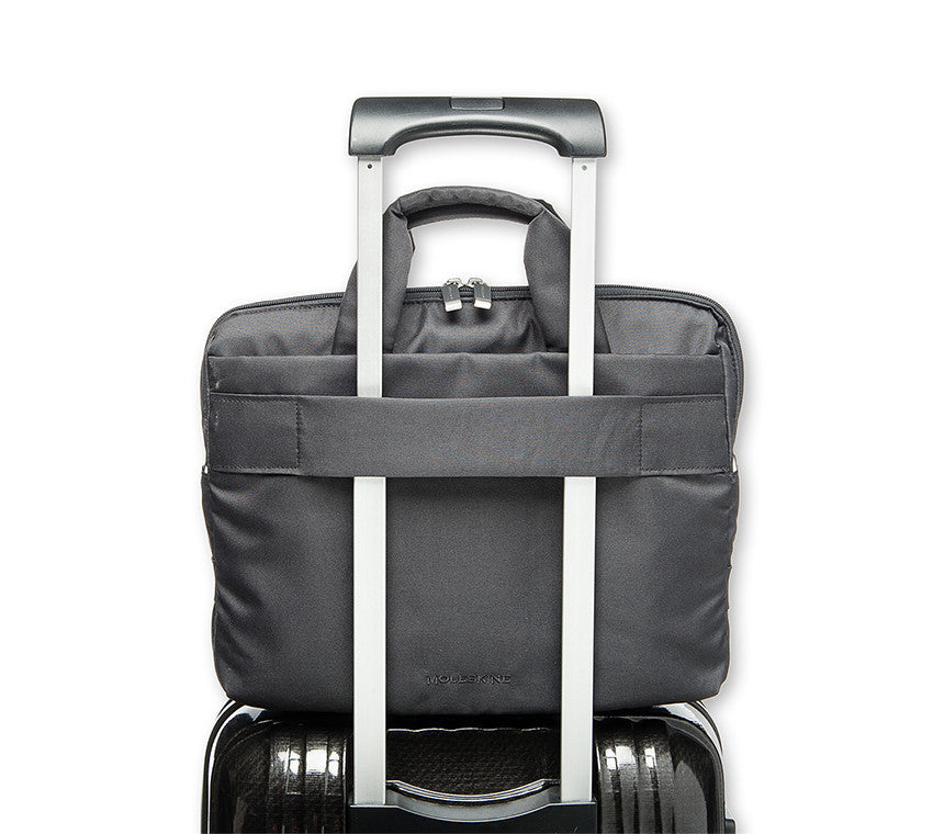 Premium Moleskine Horizontal Device Bag for iPad, Laptop & Tech Accessories - Payne's Grey - Perfect for Work, Travel & Daily Commute
