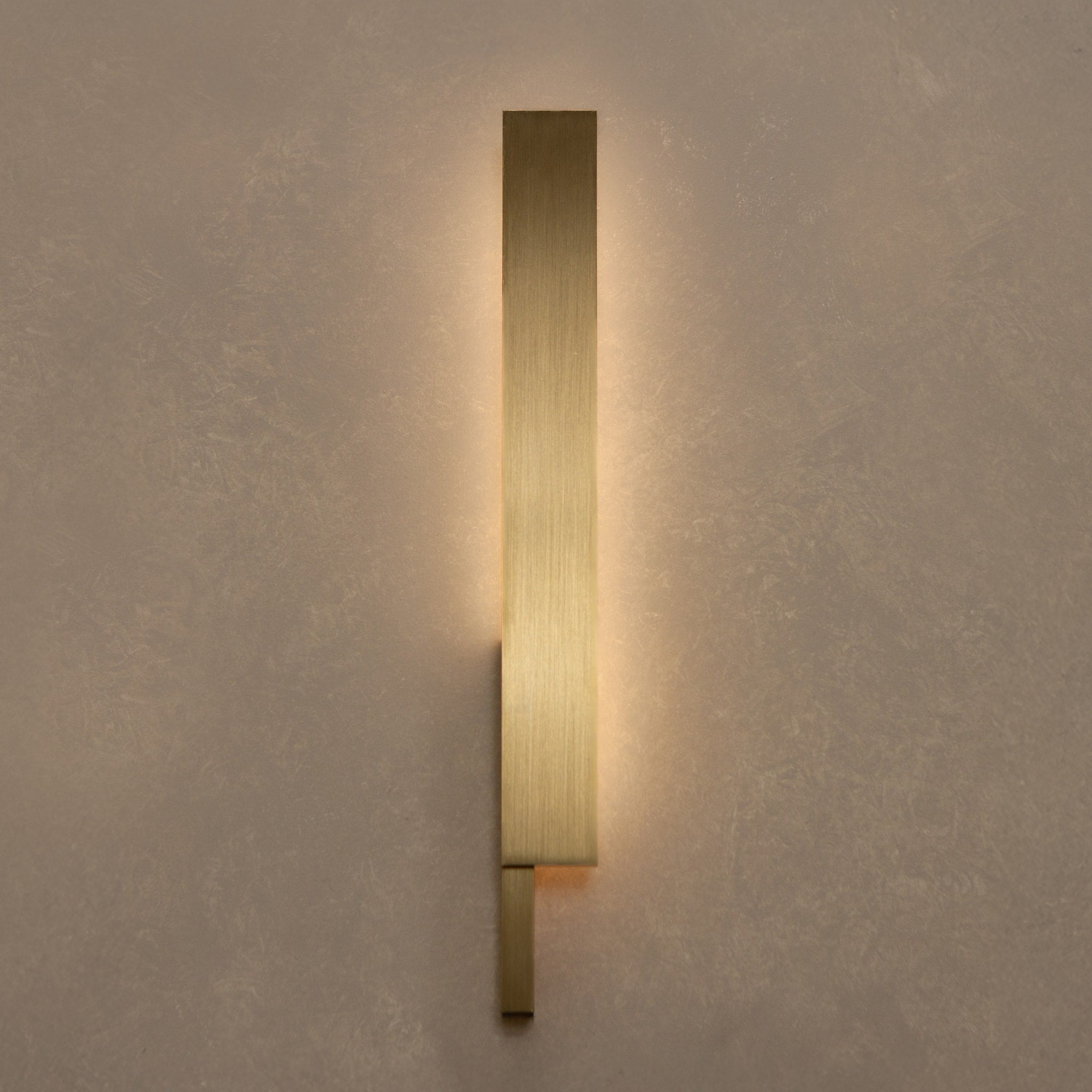 **Bloc Wall Sconce by Ben Tovim Design - Right Side Brushed Brass Finish | Modern Wall Lighting for Living Room, Bedroom & Hallway**