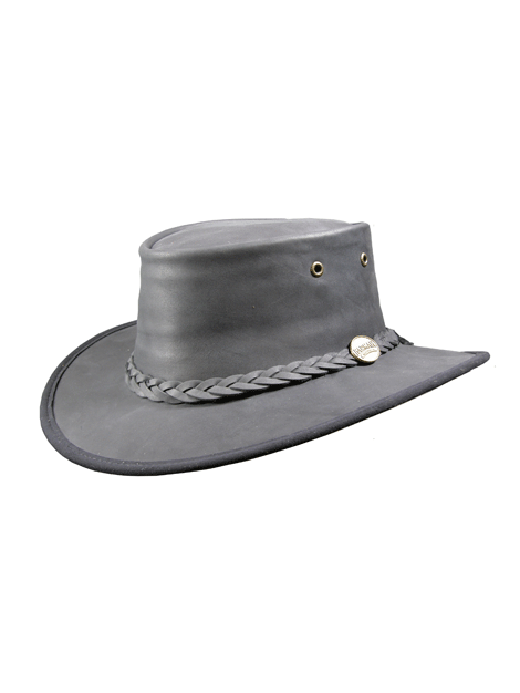 Barmah Squashy Bronco Hat - Genuine Leather Outback Cowboy Hat for Men & Women - Perfect for Western Rides, Country Music Festivals & Outdoor Adventures