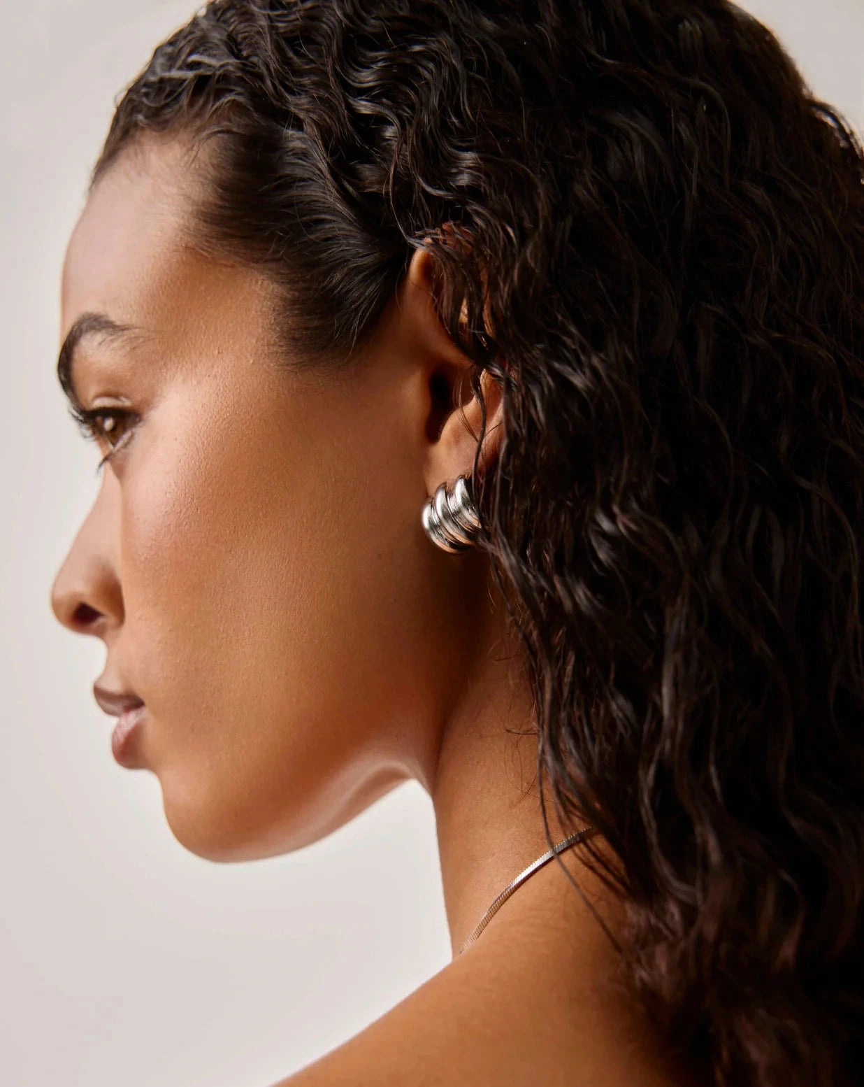Chubby Triple Small Hoop Earrings for Women - Silver Plated Dainty Jewelry - Perfect for Everyday Wear, Date Night & Gifts