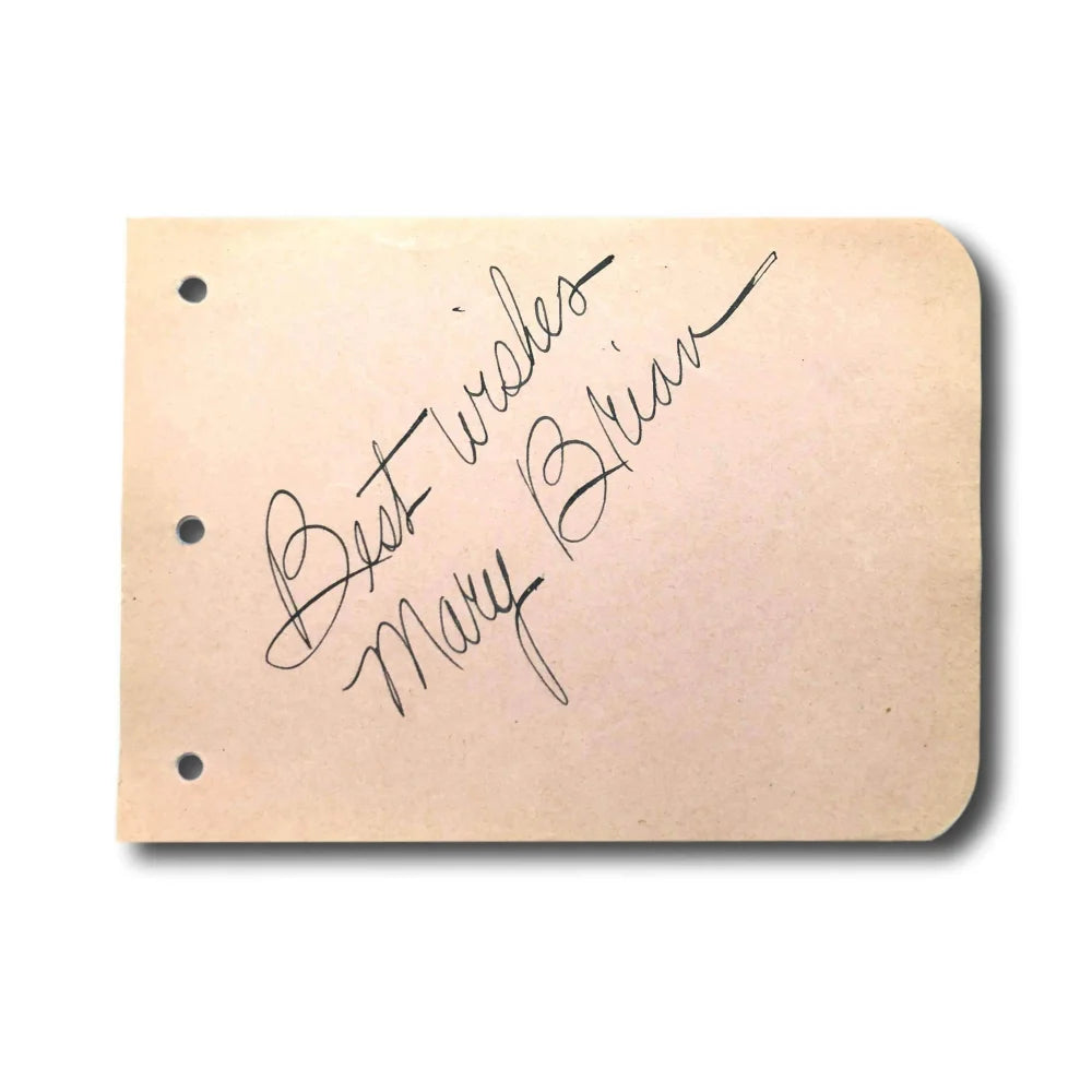 Mary Brian Hand Signed Album Page with JSA COA - Authentic Autograph of The Virginian Actress - Perfect for Collectors, Fans & Memorabilia Displays