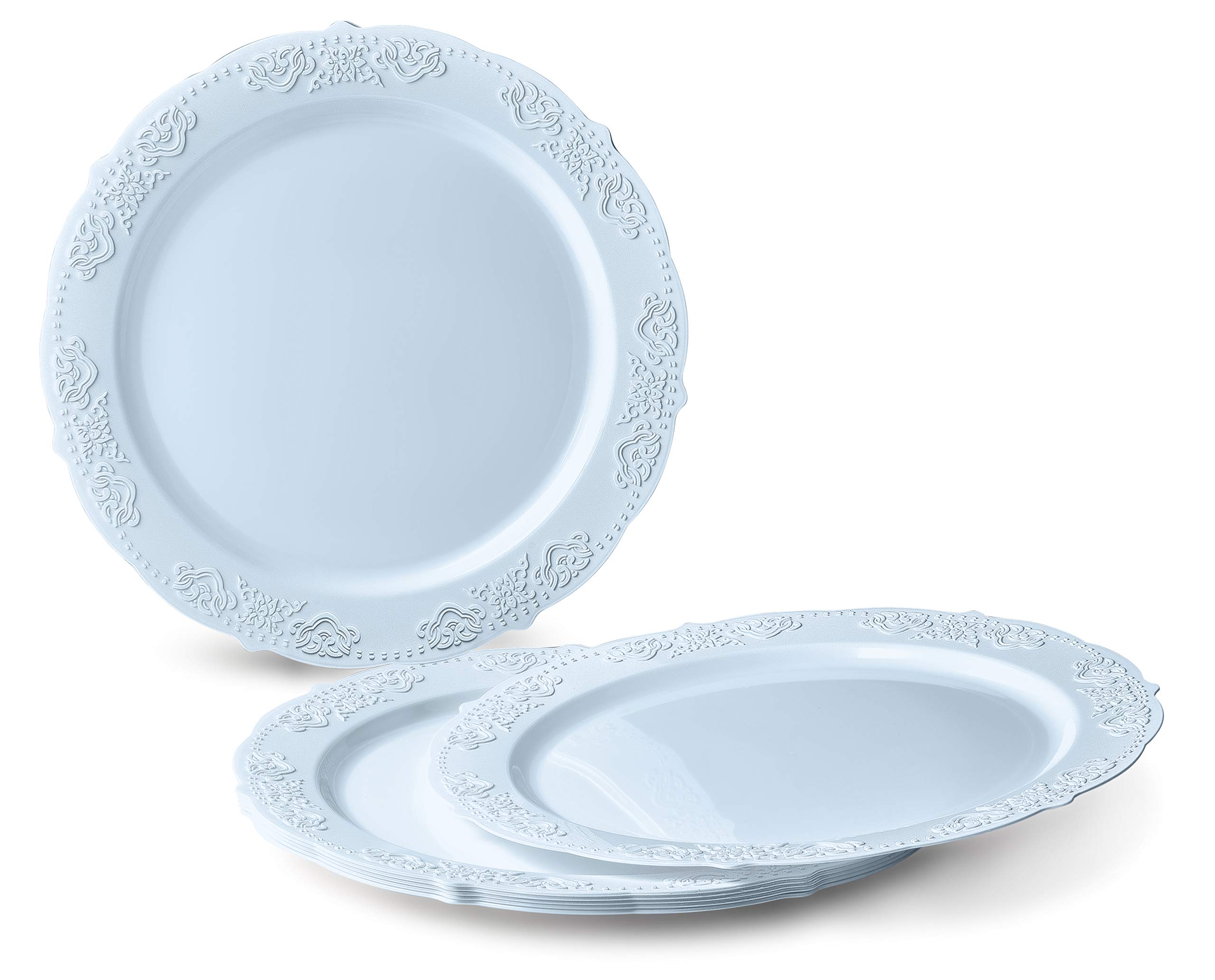 720-Piece Wedding Disposable Plastic Plate & Silverware Set (120 Guests) - 10.25