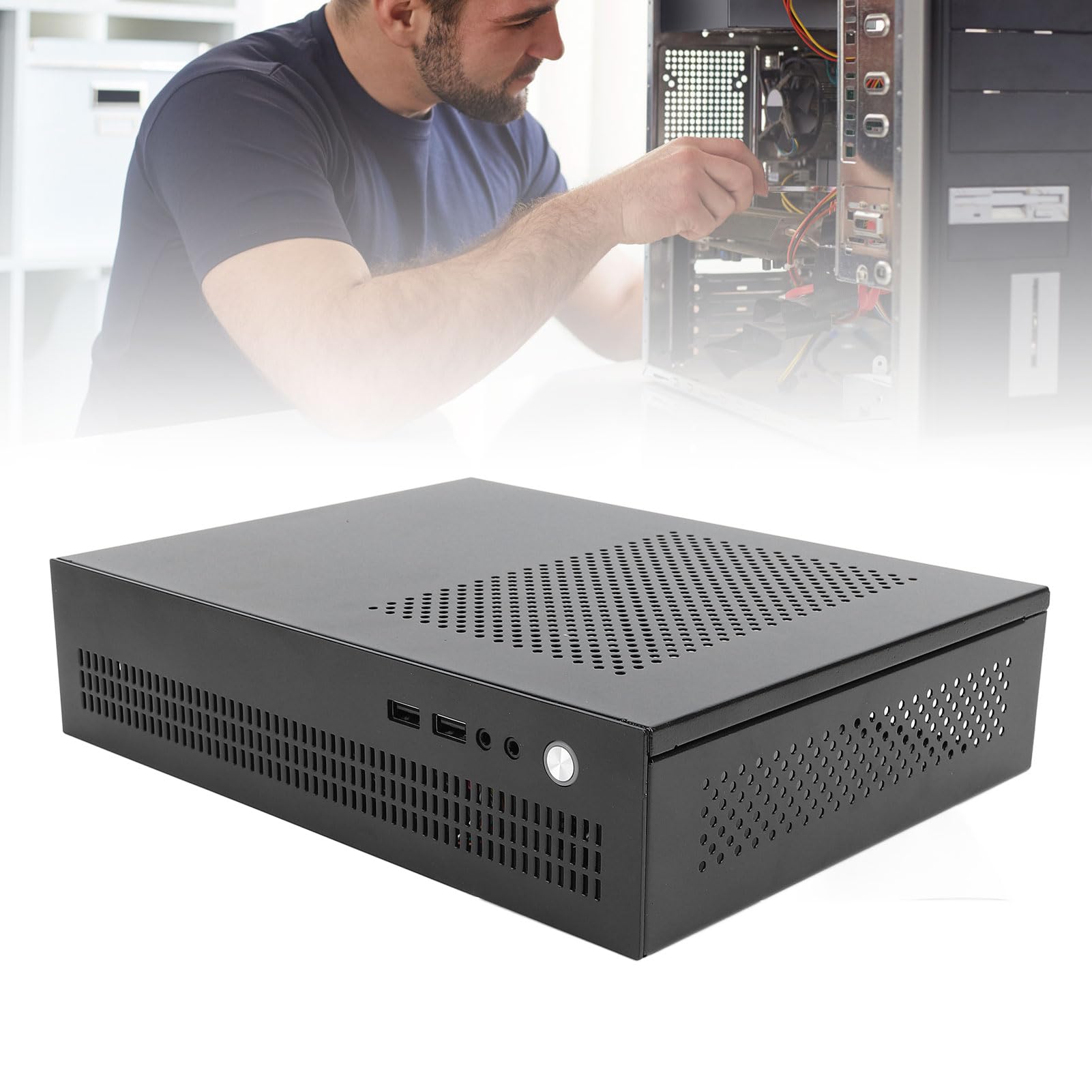 Compact Micro ATX & Mini ITX PC Case - USB 2.0 Gaming Computer Chassis for Small Form Factor Desktop Builds | Perfect for Home Office, Gaming Rigs & Space-Saving Workstations