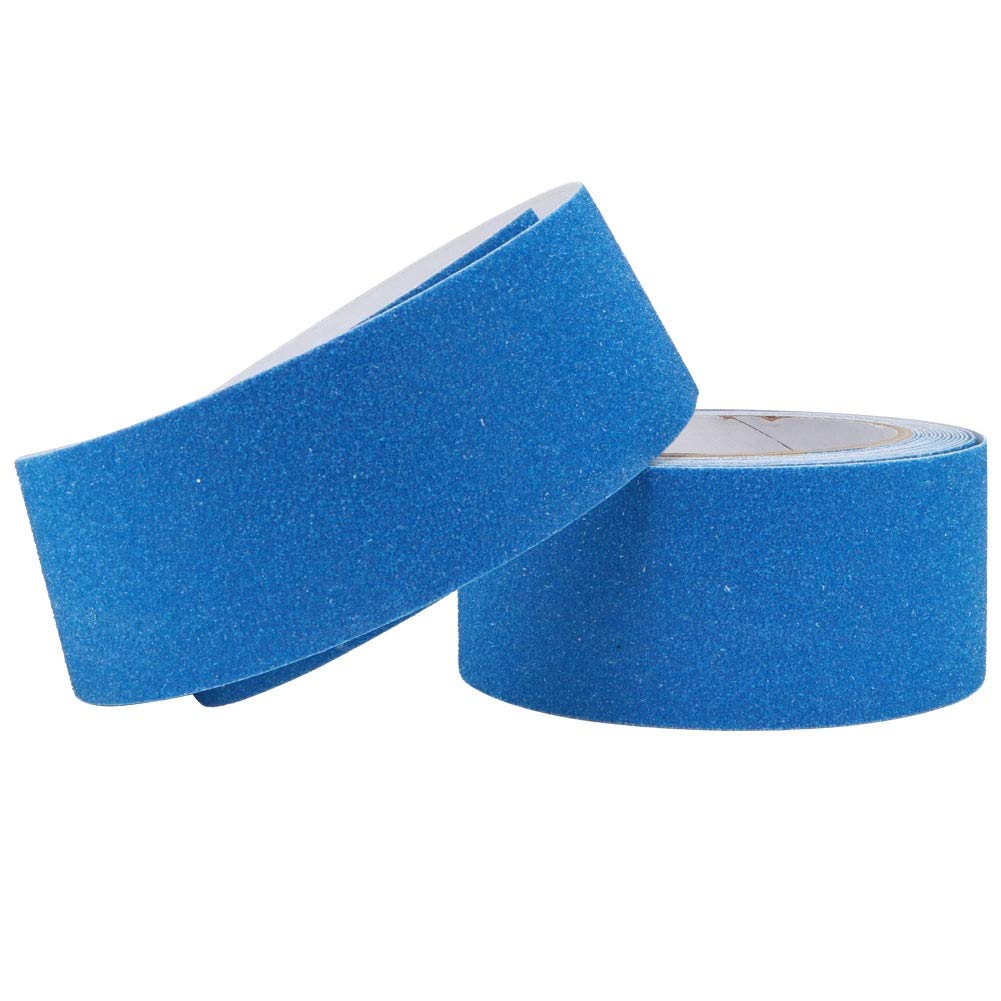 Samfox Anti-Slip Tape - Heavy Duty PVC with Quartz Grit Non-Slip Safety Tape (5m/16.4ft) for Stairs, Swimming Pools, Showers, Ramps & Wet Floors | Waterproof Slip-Resistant Grip Tape for Indoor/Outdoor Use