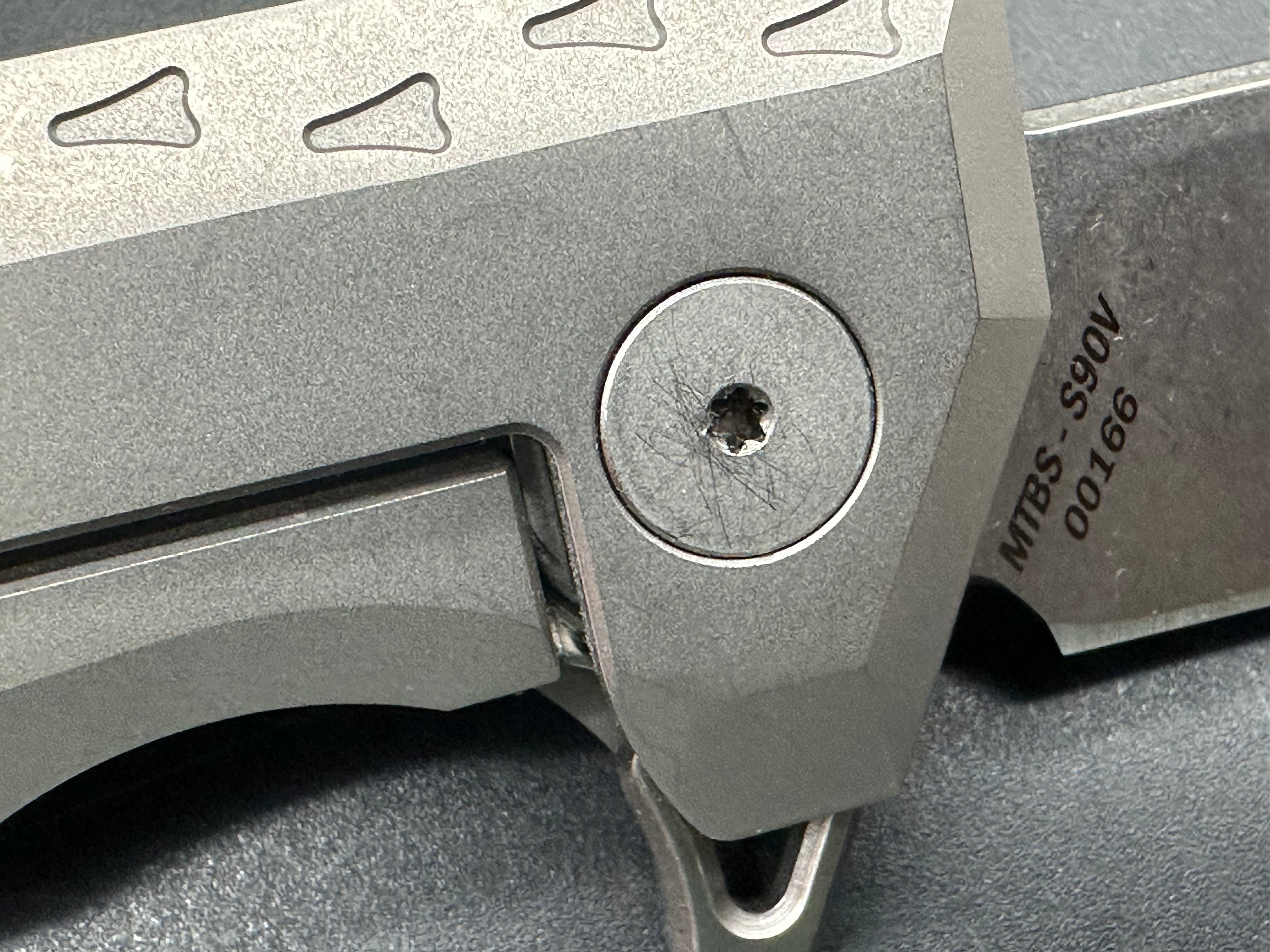 Southern Grind Penguin Folding Knife - S90V Steel Blade & Titanium Handle for EDC, Outdoor, and Survival Use