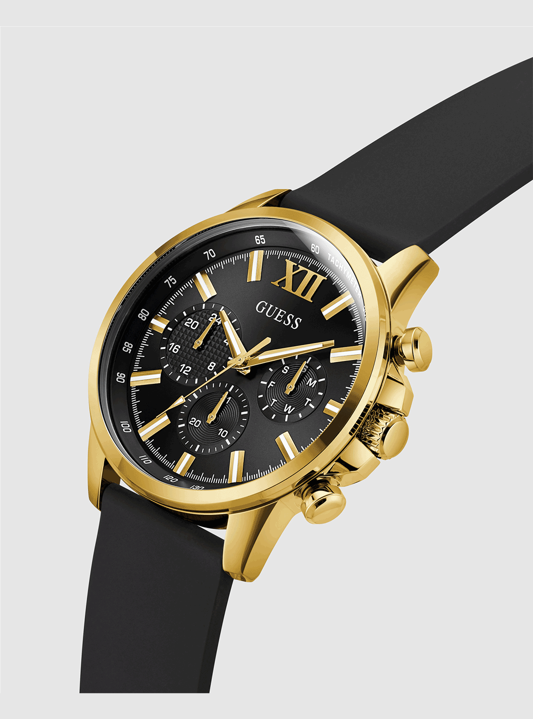 Black Gold Silicone Watch for Men & Women - Waterproof Durable Sport Wristwatch - Perfect for Running, Swimming & Outdoor Activities
