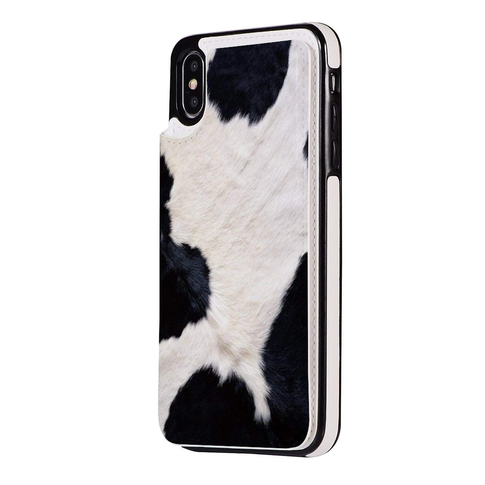 Premium Cow Leather iPhone Xs MAX Wallet Case with Card Slots & Magnetic Closure - Slim TPU Folio Stand Cover for iPhone Xs MAX (6.5