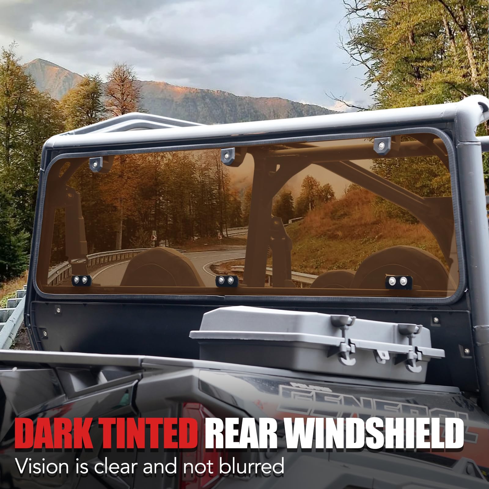 Dark Tinted Rear Windshield for 2016-2024 Polaris General 1000 & XP 1000 Series | Heavy Duty Hard Coated UTV Back Window Panel | Off-Road, Hunting & Trail Riding Accessory