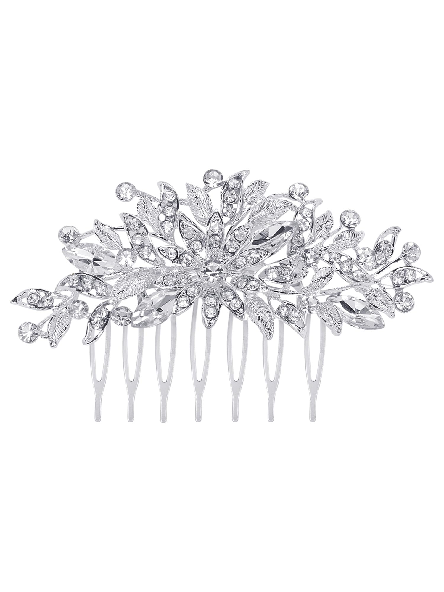 Elegant Yellow Floral Crystal Hair Comb Pin for Women - Vintage Bridal Hair Accessories, Wedding Side Comb, Juda Pin - Perfect for Boho, Western & Special Occasion Hairstyles