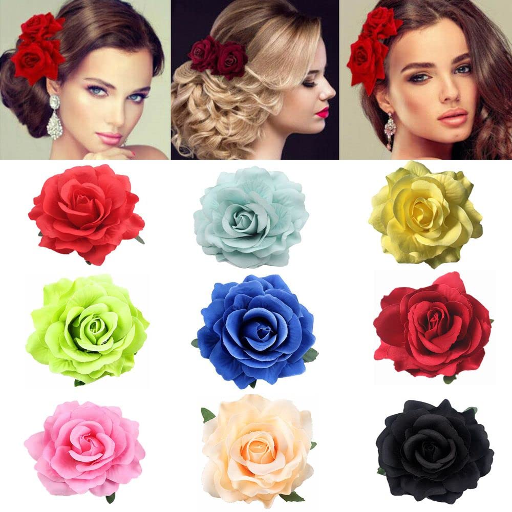 Yellow Rose Hairpin & Headdress Brooch for Brides & Bridesmaids | Wedding Accessories | Perfect for Bridal Shower, Ceremony & Photo Shoots