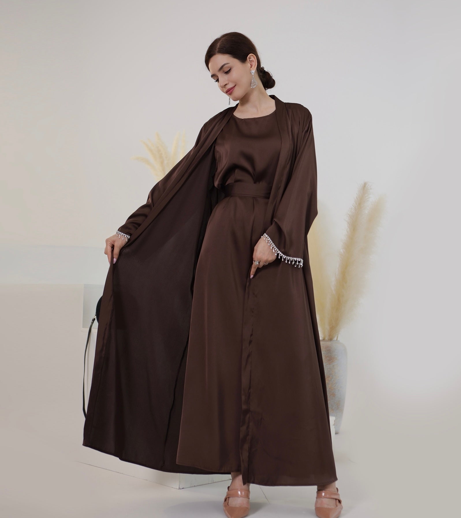 Lola 3-Piece Set - Chocolate Brown Women's Loungewear for Comfort & Relaxation at Home