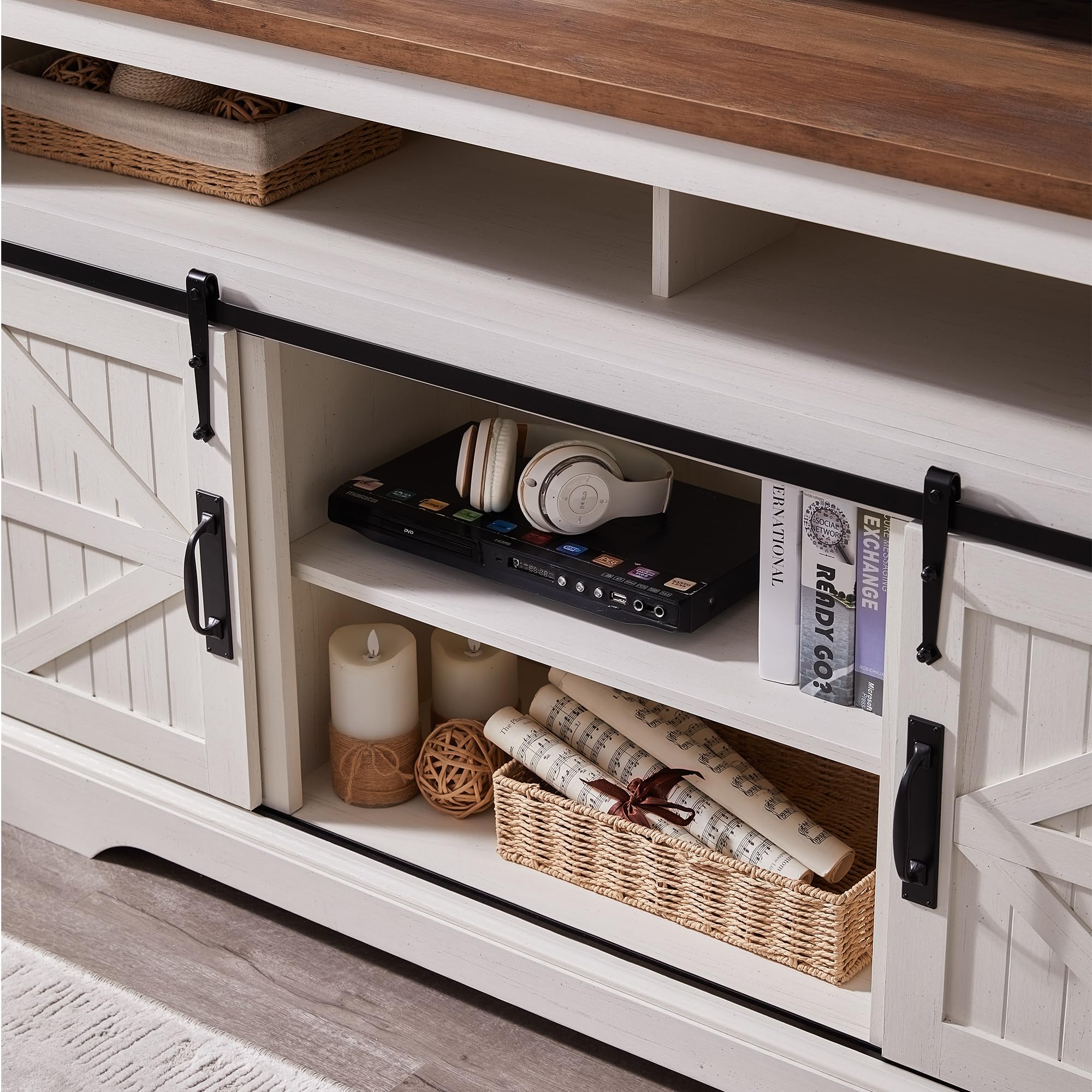OKD Farmhouse TV Stand for 65+ Inch TVs - 33