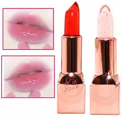 Wiffy Jelly Crystal Color Changing Lipstick - Baby Pink & Red (7.2g) | Moisturizing Long-Lasting Makeup for Day & Night Wear