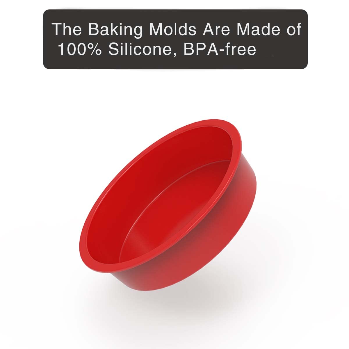 Non-Stick Silicone Cake Pan Set of 2 - 8 Inch Round Baking Molds (20cm) for Layer Cakes, Cheesecakes & Desserts - Perfect for Home Baking, Party Treats & Holiday Cooking