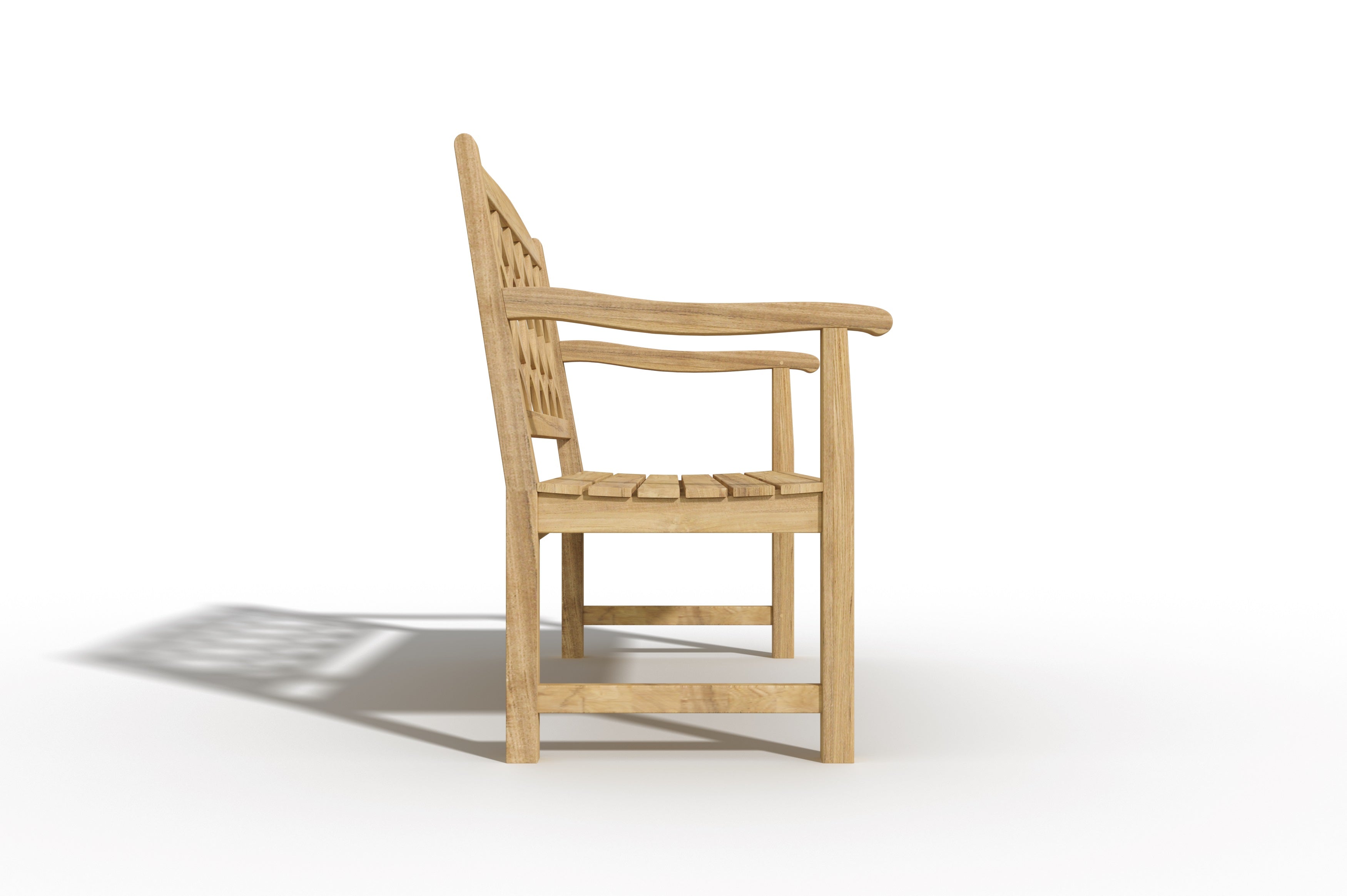 Premium Dupont 2-Person Teak Outdoor Bench - Weather-Resistant Garden Seating for Patio, Deck & Backyard Relaxation