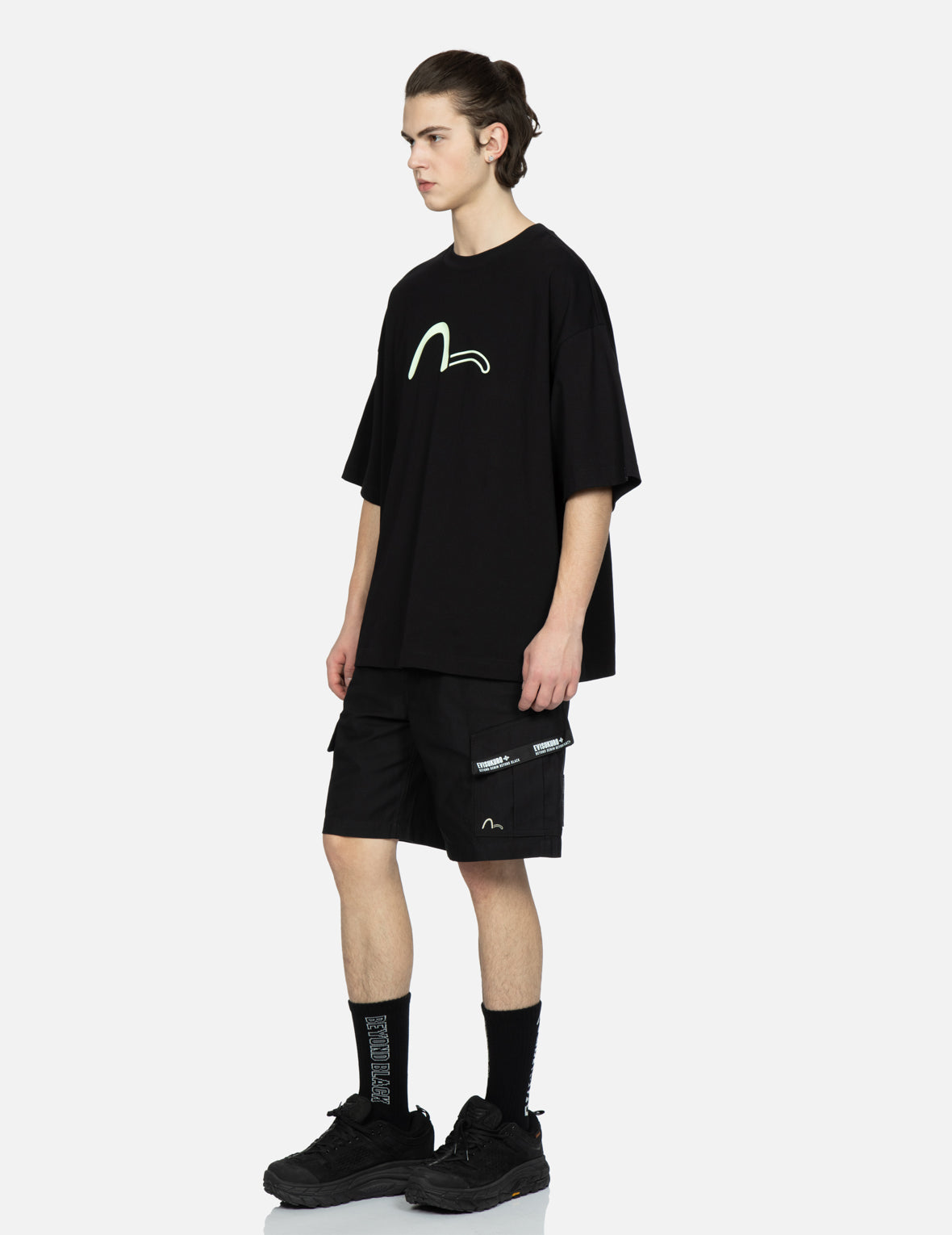 Custom Logo Tape Patching Cargo Shorts for Men - Durable Military Style Work Shorts with Multiple Pockets | Perfect for Outdoor Activities, Hiking, and Casual Wear