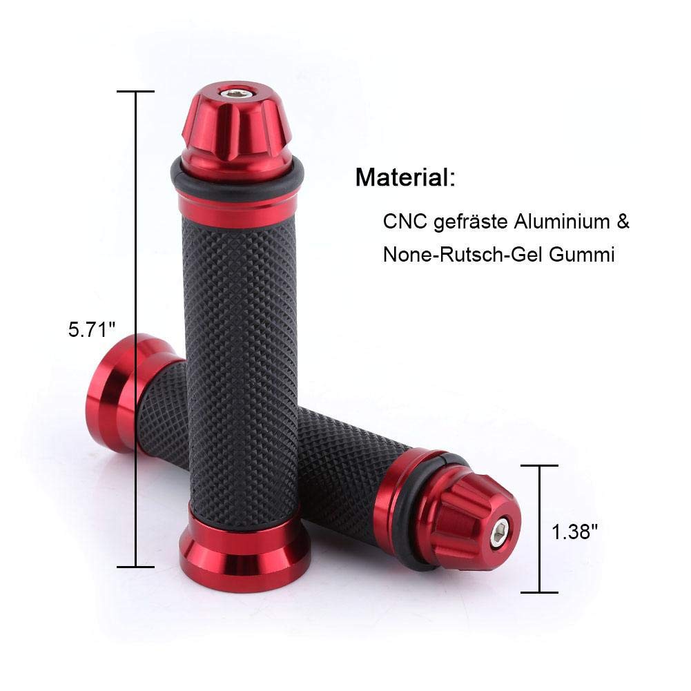 Keenso CNC Aluminum Motorcycle Handlebar Grips 7/8