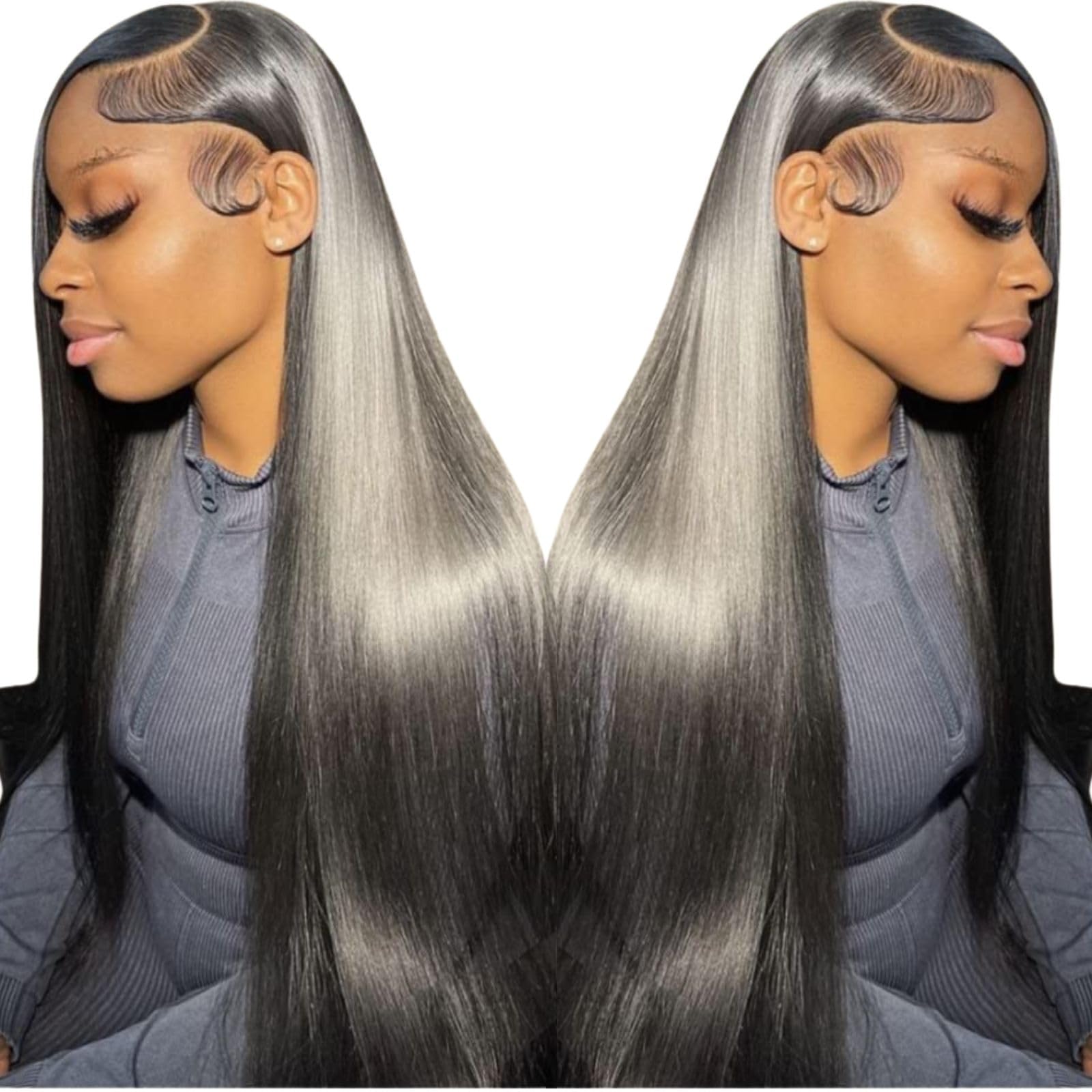 13x4 HD Transparent Lace Front Human Hair Wigs - Brazilian Virgin Hair Straight Lace Front Wig for Black Women | Glueless 180% Density with Pre-Plucked Hairline & Baby Hair | Perfect for Daily Wear, Special Occasions & Protective Styling